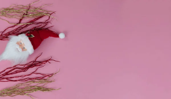 Vista Aerea Della Decorazione Babbo Natale Con Oro Caldo Fiamme — Foto Stock