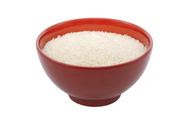 Kırmızı kasede pirinç