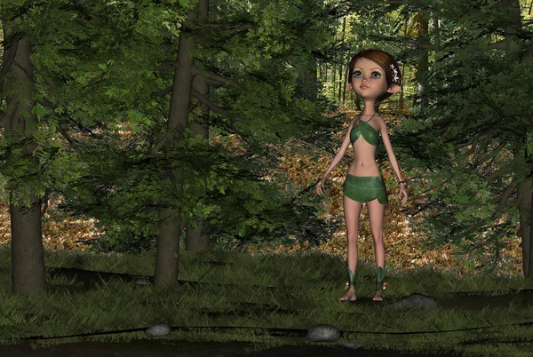 Forest Elf Girl — Stock Photo, Image