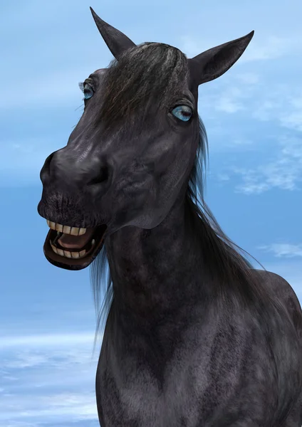 微笑的马 — 图库照片