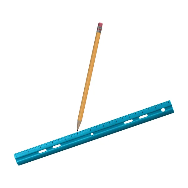 Pencil and Ruler — Stock Photo, Image