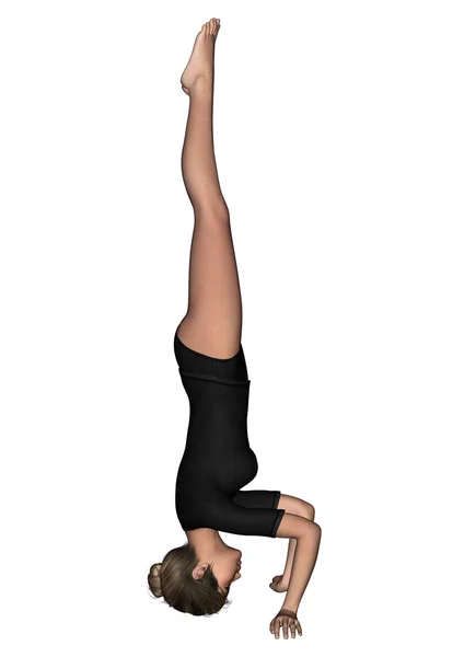 Dziewczyna ćwiczenia jogi — Zdjęcie stockowe