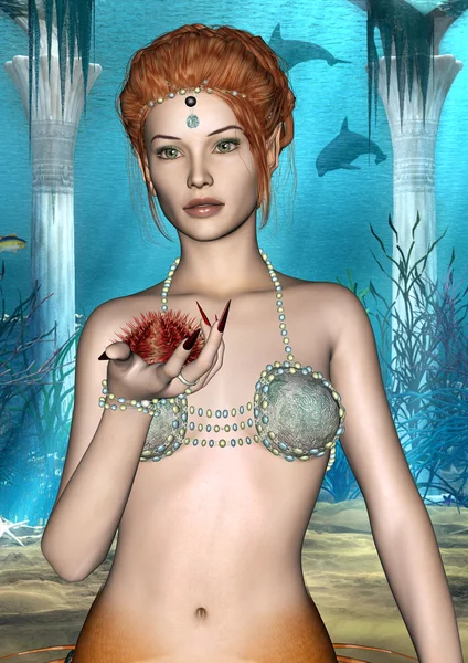 Märchenhafte Meerjungfrau — Stockfoto