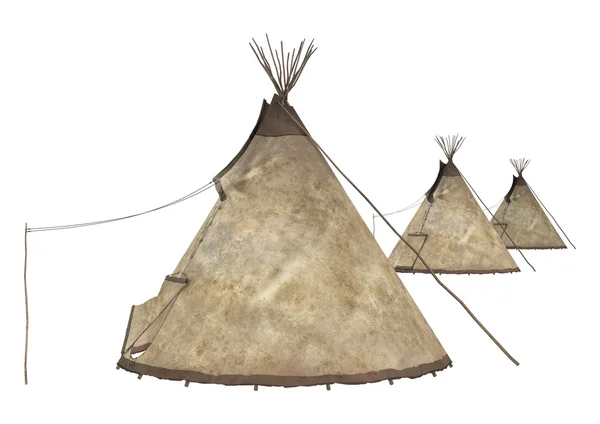 Native American Teepees — Zdjęcie stockowe