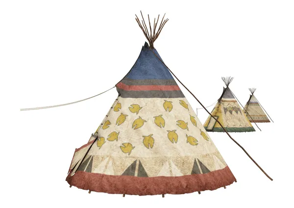 Native American Teepees — Zdjęcie stockowe