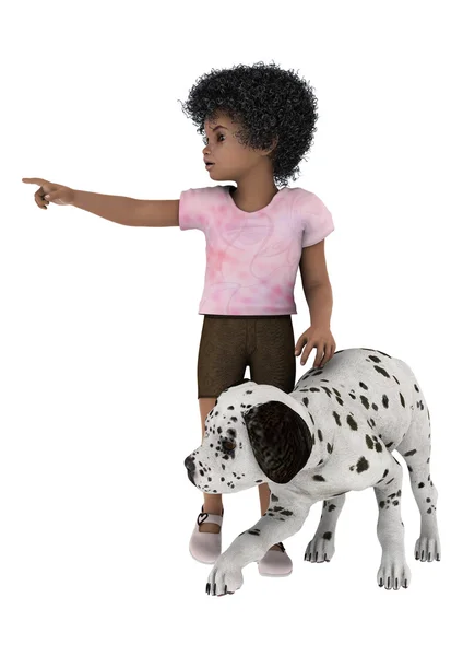 Child and Dog — Stock Photo, Image