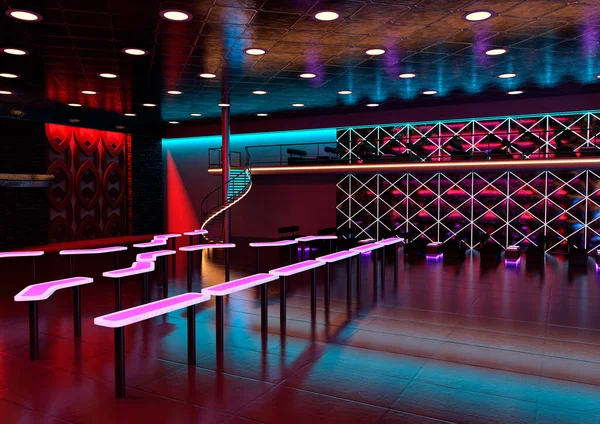 Rendering Nightclub Interior — Stock Photo, Image