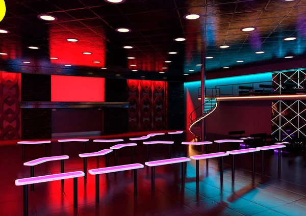 Rendering Nightclub Interior — Stock Photo, Image