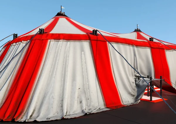 Rendering Una Grande Tenda Circo All Esterno — Foto Stock