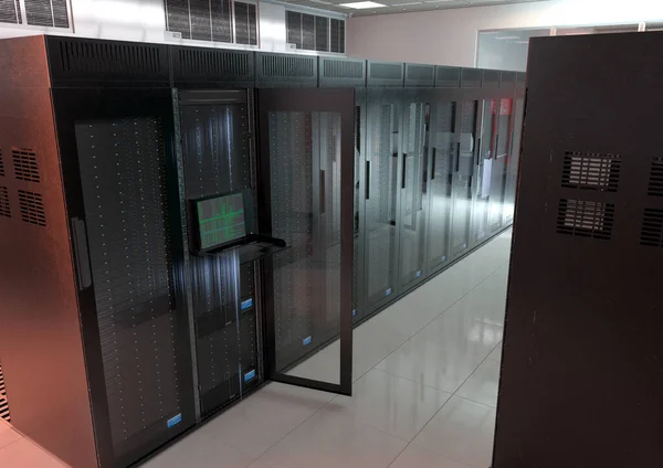 Rendering Interno Una Sala Server — Foto Stock