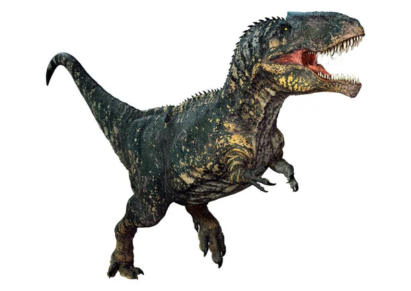 Рендеринг Гигантского Динозавра Белом Фоне — стоковое фото