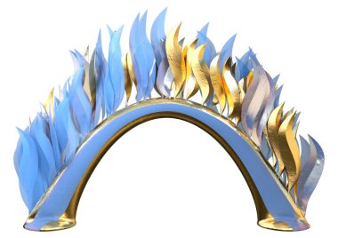 Beyaz arka planda izole edilmiş bir fantezi uzaylı bitkisinin 3 boyutlu canlandırması