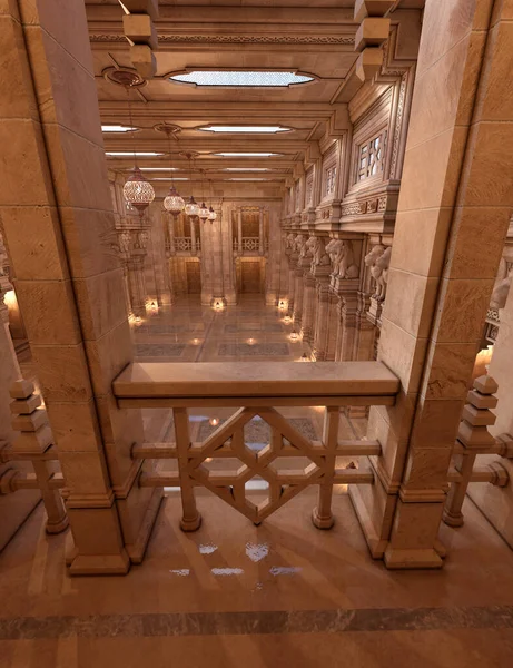 Renderização Interior Percian Palácio — Fotografia de Stock