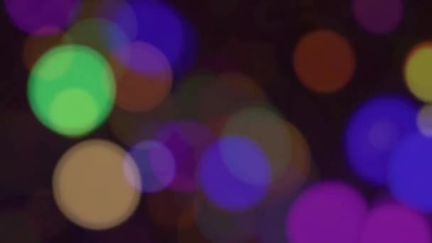 Grote bokeh film, gloeiende magische lichten. Abstracte beelden. — Stockvideo