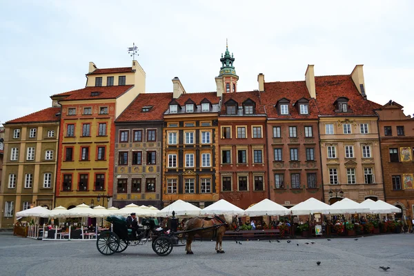 Centrum starego miasta w Warszawie — Zdjęcie stockowe