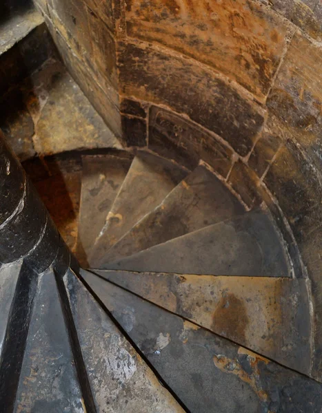 Spiral staircase in an old church — Stock Photo, Image