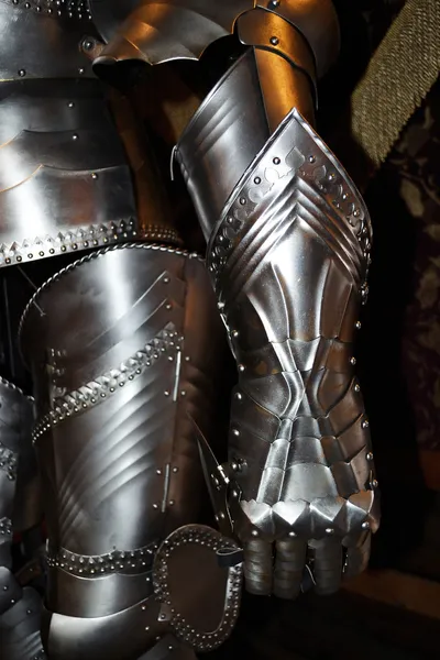 Середньовічні воїн солдата металу захисні носити Стокове Фото