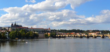 Prag - vltava Nehri manzaralı