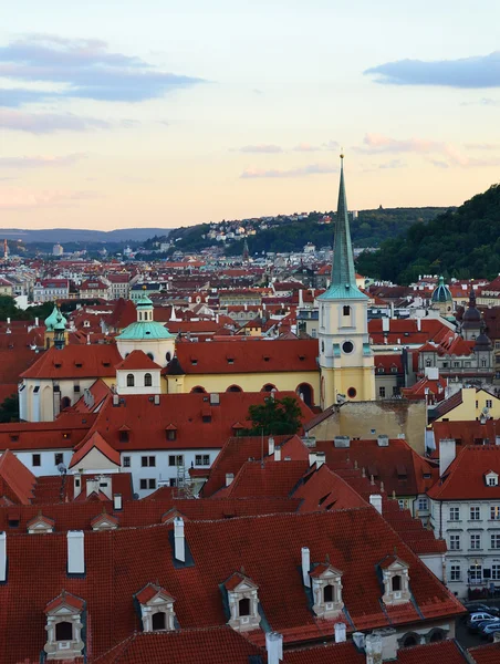Прага вид с воздуха — стоковое фото