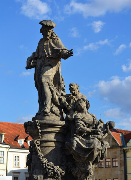 Statue on Charles bridge, Prague