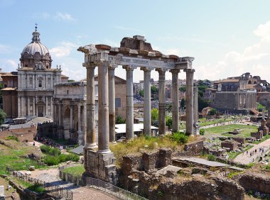 Roma kalıntıları Roma, forum, İtalya
