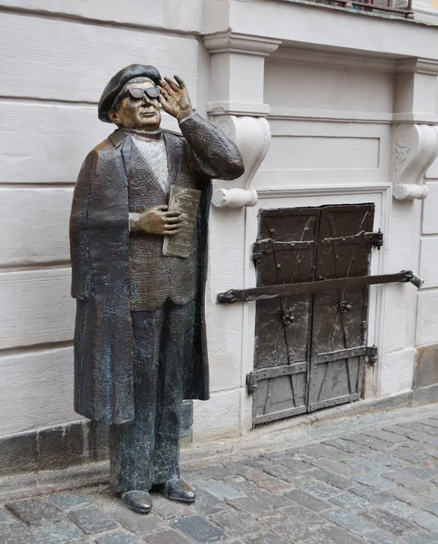 Sculpture in a street in Gamla Stan, Stockholm, Sweden — Stock Photo, Image