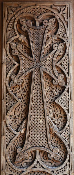 Средневековый крестовый камень — стоковое фото