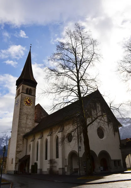 Церковь Замок Интерлакен Швейцарии — стоковое фото
