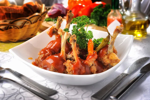 Chicken with tomato sauce — Stock Photo, Image