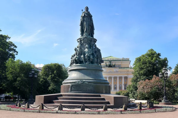 Památník Kateřiny Veliké Petrohrad Rusko — Stock fotografie