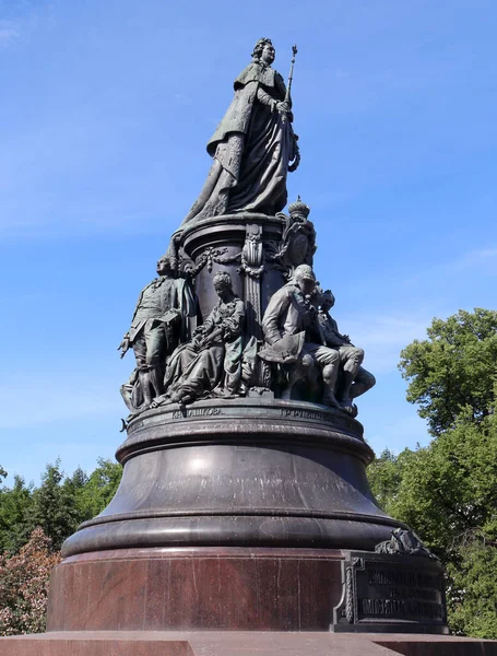 Památník Kateřiny Veliké Petrohrad Rusko — Stock fotografie