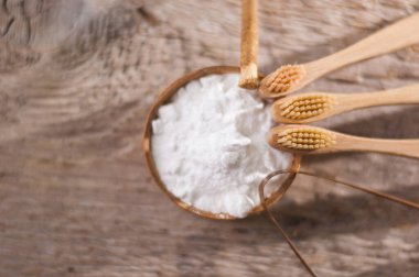 sıfır atık bambu diş fırçası. Yüksek kalite fotoğraf 