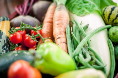 organik sebzeler. Çevre tarımı kavramı. Yüksek kalite fotoğraf