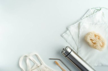Plastiksiz fotokopi alanı ile sıfır atık yaşam için ayarlandı. Yüksek kalite fotoğraf