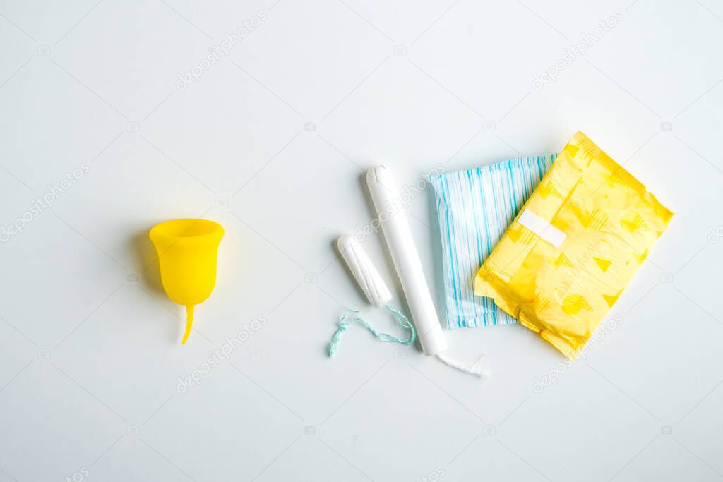 concept of using reusable hygiene products during menstruation. High quality photo.