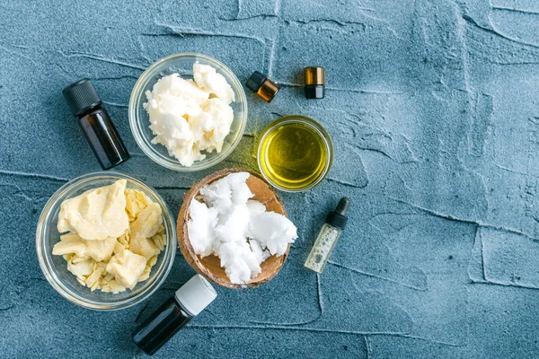 shea butter, cocoa butter and coconut oil to moisturize the skin. High quality photo.