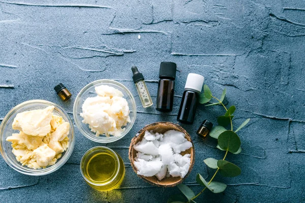 shea butter, cocoa butter and coconut oil to moisturize the skin. High quality photo.