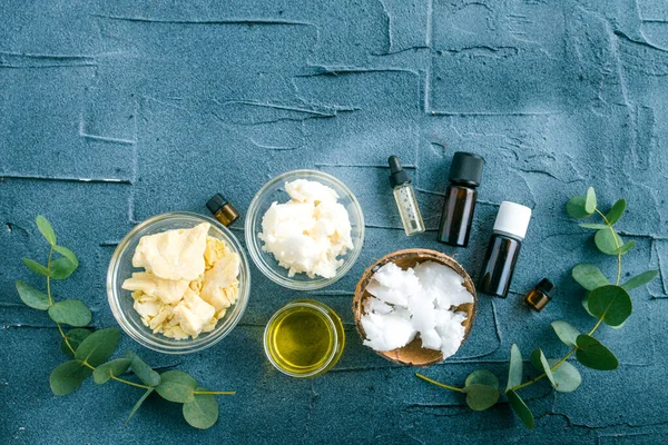 shea butter, cocoa butter and coconut oil to moisturize the skin. High quality photo.
