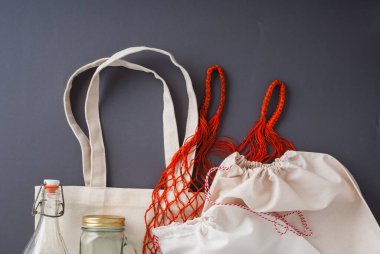 Plastiksiz alışveriş için sıfır atık. Yüksek kalite fotoğraf