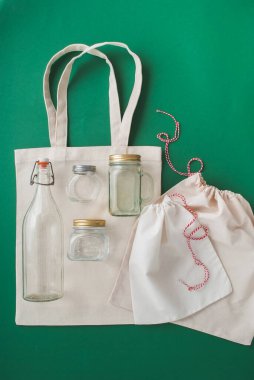 Plastiksiz alışveriş için sıfır atık. Yüksek kalite fotoğraf