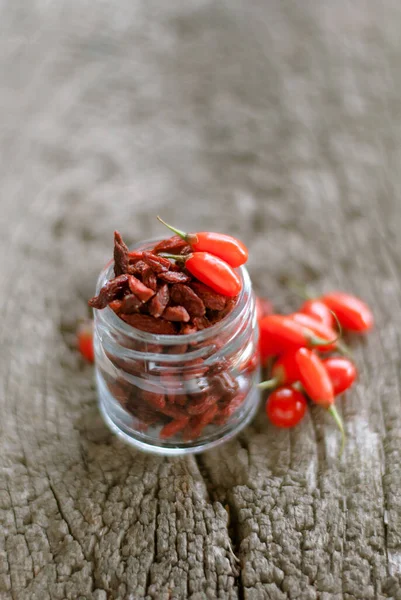 Mix Fresh Dry Goji Berries High Quality Photo — Stock Photo, Image