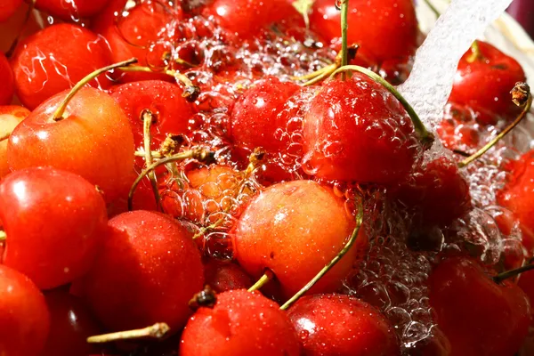 Sweet cherry under wet — Stock Photo, Image