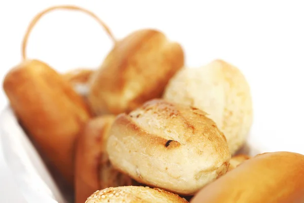 Pão isolado em branco — Fotografia de Stock