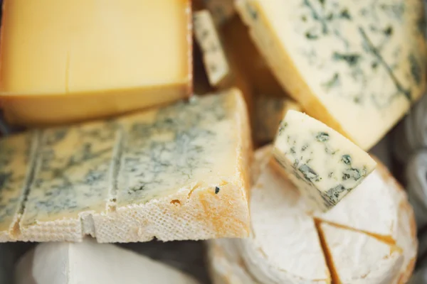 Vários tipos de composição de queijo — Fotografia de Stock