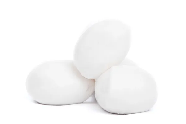 Fresh italian mozzarella on white background — Stock Photo, Image