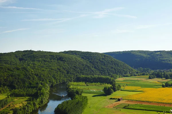 Franciaország zöld mező panoráma — Stock Fotó