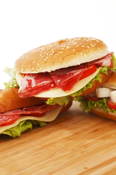 Stapel Sandwiches schließen — Stockfoto