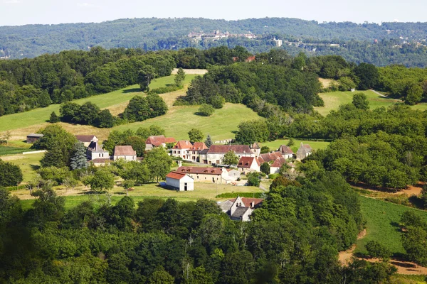 Frankrijk groen veld panorama — Stockfoto