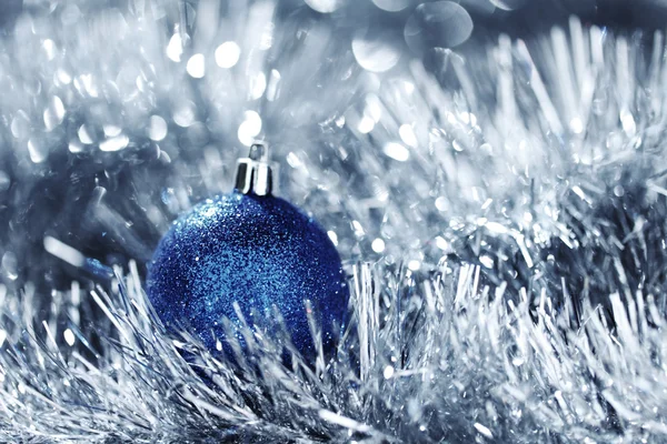 Blue christmas ball — Stock Photo, Image