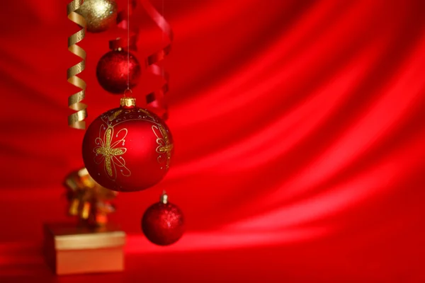 Red christmas ball — Stock Photo, Image